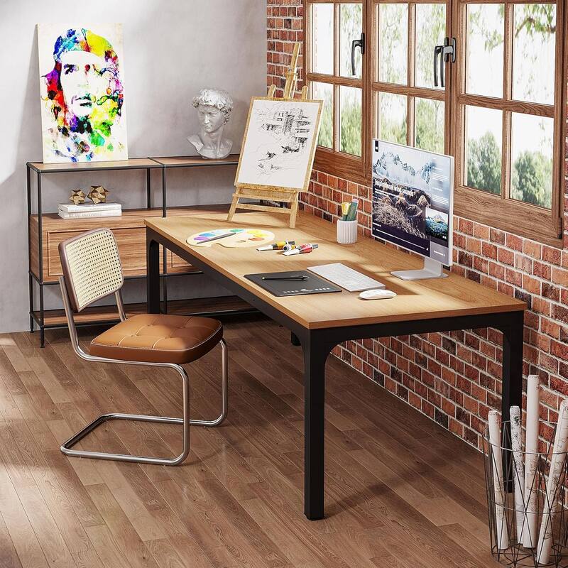 78.7" Extra Long Computer Desk/Table, Work Desk, Double Workstation Desk for Home Office