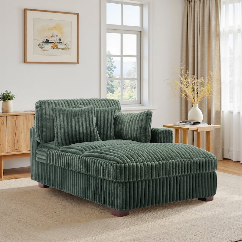 Modern Indoor Chaise Lounge Couch with Pillows