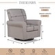 preview thumbnail 10 of 18, Evolur London Upholstered Plush Seating Glider Swivel, Ergonomically Designed for Nursery
