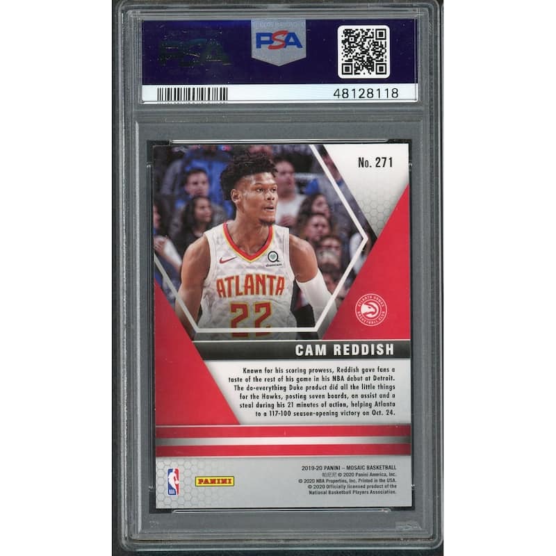 Cam Reddish 2019 Panini Mosaic Basketball Rookie Card RC #271 Graded PSA 10 GEM MINT - 8'6" x 11'6"