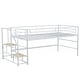 preview thumbnail 26 of 32, Simple & Space-saving Design Mid Metal Loft Bed with Storage stairs, Twin Size
