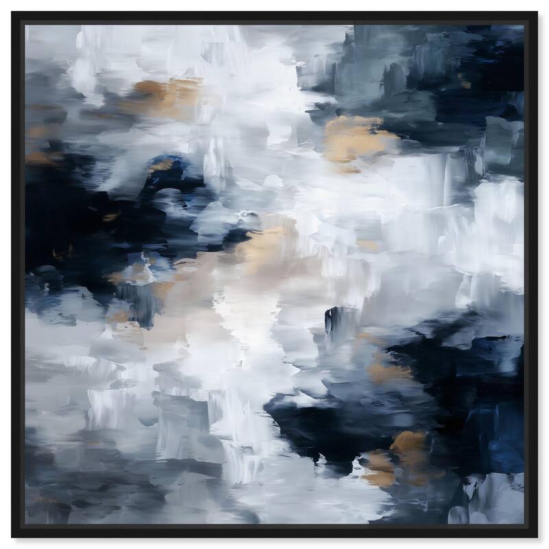 Midnight and Ivory II Canvas by Art Remedy - Black - 30" x 30"