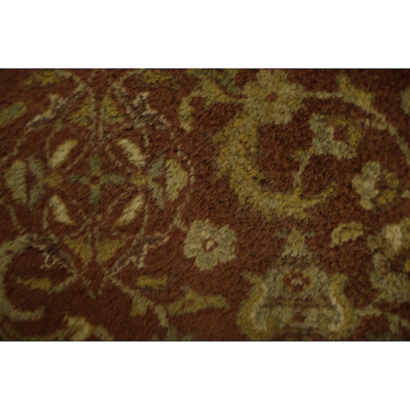 Hand Knotted Oriental 100% Wool Carpet Traditional Floral Oranges & Rust Aubusson Area Rug - 5' 5'' X 4' 0''