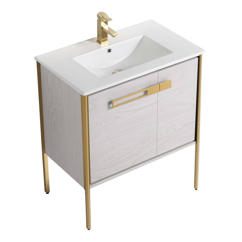 Fine Fixtures Oakville Bathroom Vanity with White Ceramic Sink