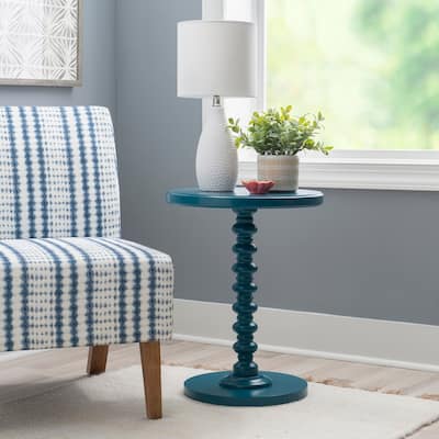 Linon Kallie Round Spindle Accent Table