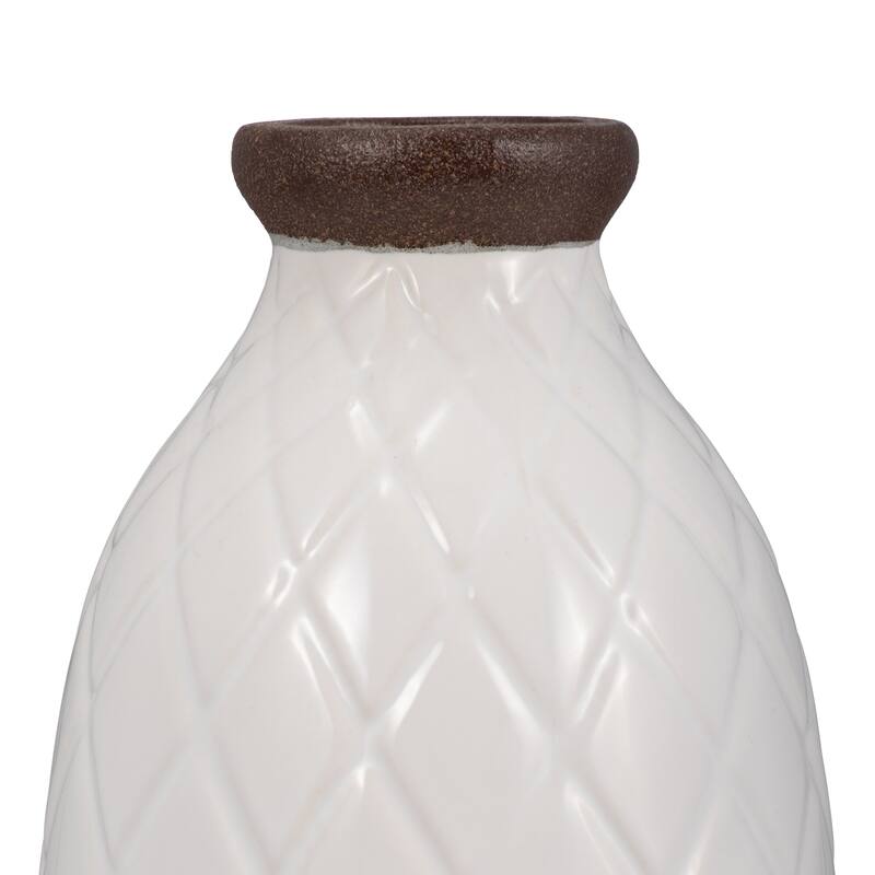 Sagebrook Home Neutral Ceramic Vase