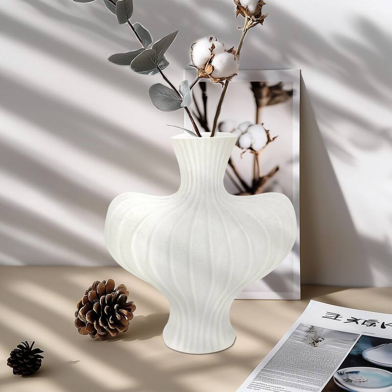Nordic Boho Flower Vase Heart Shape, Dried Flower Table Centerpiece