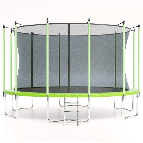 16FT Trampoline, Recreational Trampolines with Enclosure Net