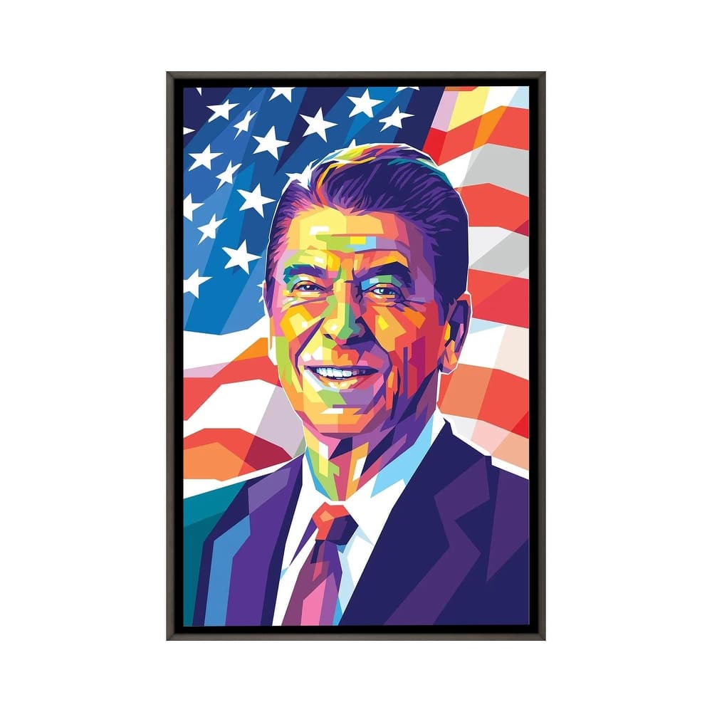 iCanvas "Ronald Reagan" by Dayat Banggai Framed