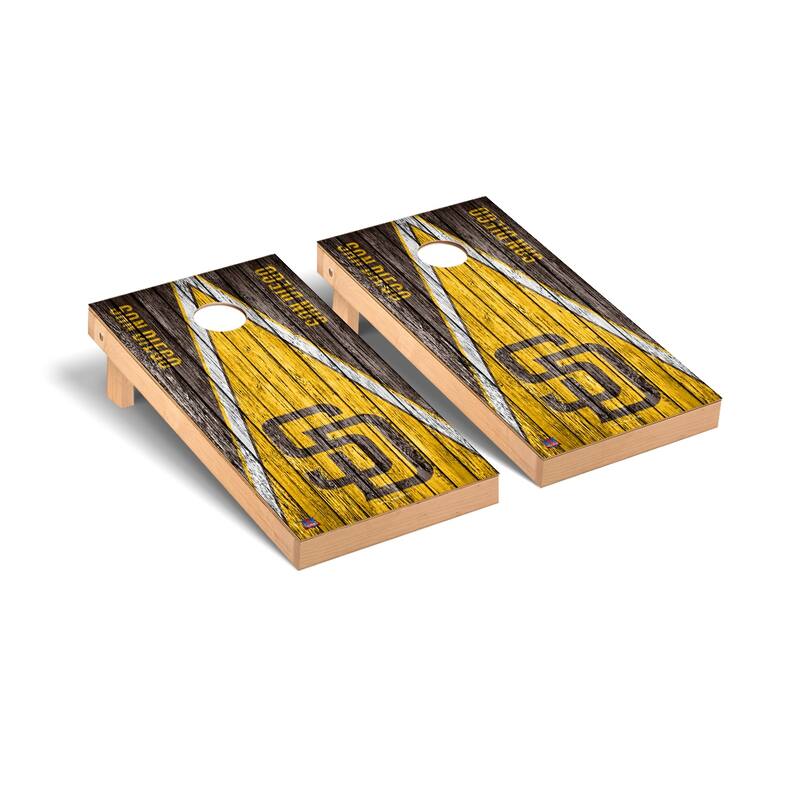 San Diego Padres MLB Triangle Cornhole Board Set - Include Carrying Case