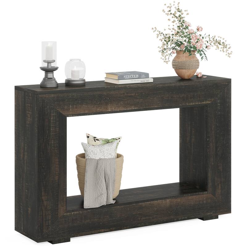 47 Inches Narrow Wood Console Table with Storage - 47.24" W x 29.1" H x 11.81" D