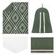 preview thumbnail 2 of 4, Sweet Jojo Designs Dark Green Boho Arrow Boy Girl Gender Neutral Nursery Crib Bedding Set 4pc Bohemian Farmhouse Diamond Tuft