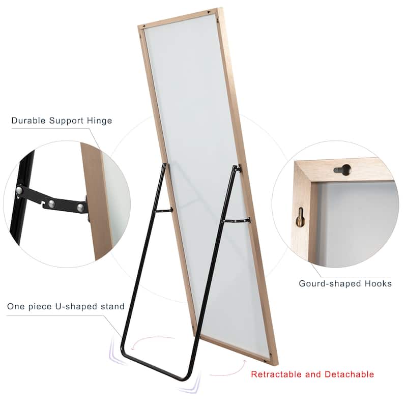 Dovelina Modern Full Length Floor Mirror - Freestanding Vanity Mirror for Bathroom or Living Space