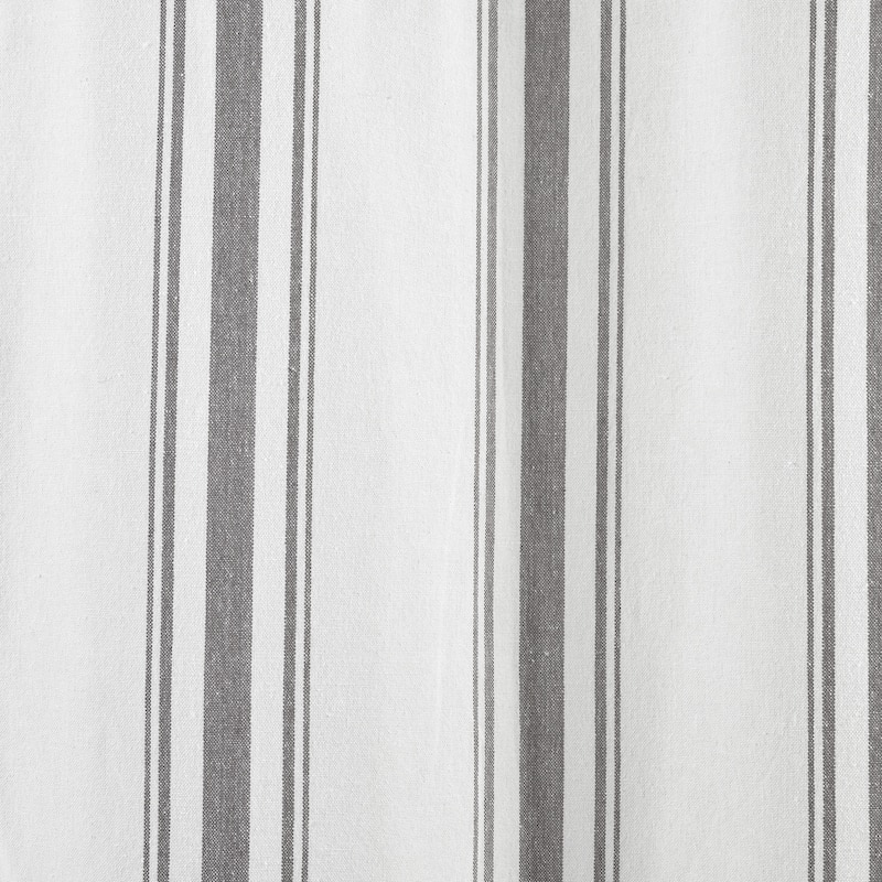 Lush Decor Farmhouse Stripe Yarn Dyed Cotton Window Curtain Panel Pair