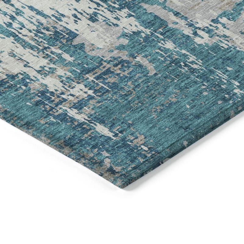 HomeRoots Abstract Transitional Rectangle Outdoor Rug