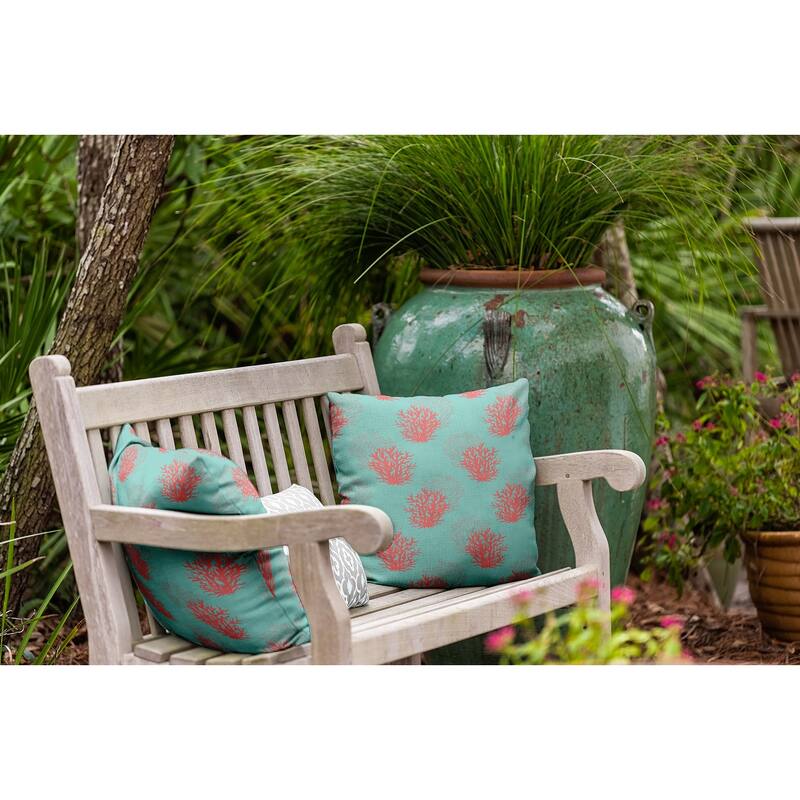 Coral Pattern Indoor/Outdoor Throw Pillow