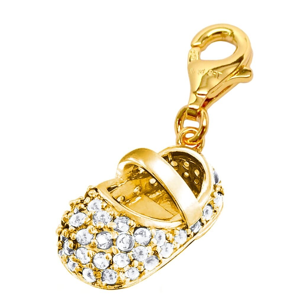 Shop Julieta Jewelry Baby Shoe In White Clip-On Charm ...