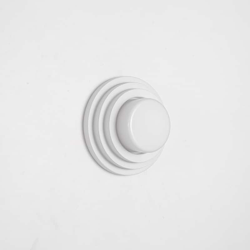 11.8" W Modern Minimalist White Cake-Shaped Tiered Milk Glass Shade Wall Light/Flush Mount Ceiling Light for Bedroom, Hallway