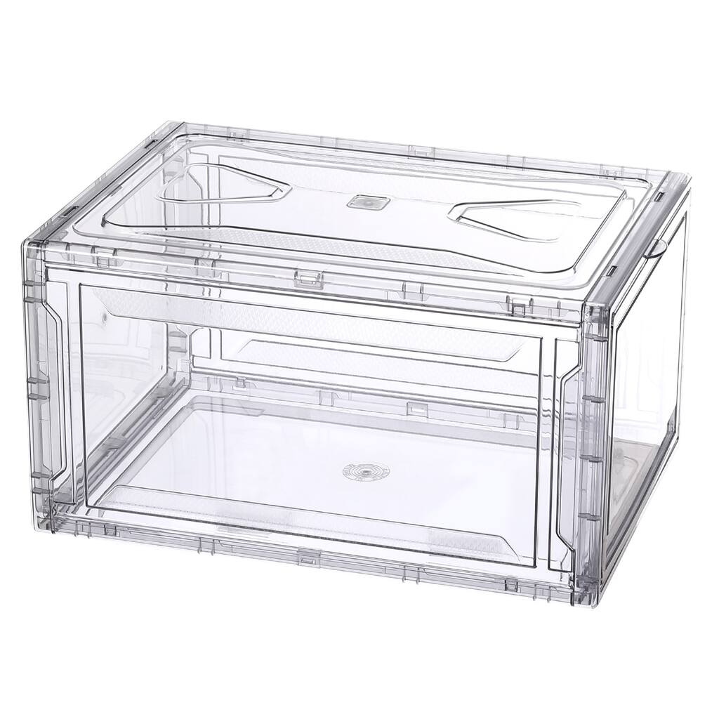 2x PMMA Shoe Display Case 14.17x10.63x7.87 Inch PP Magnetic Front Door
