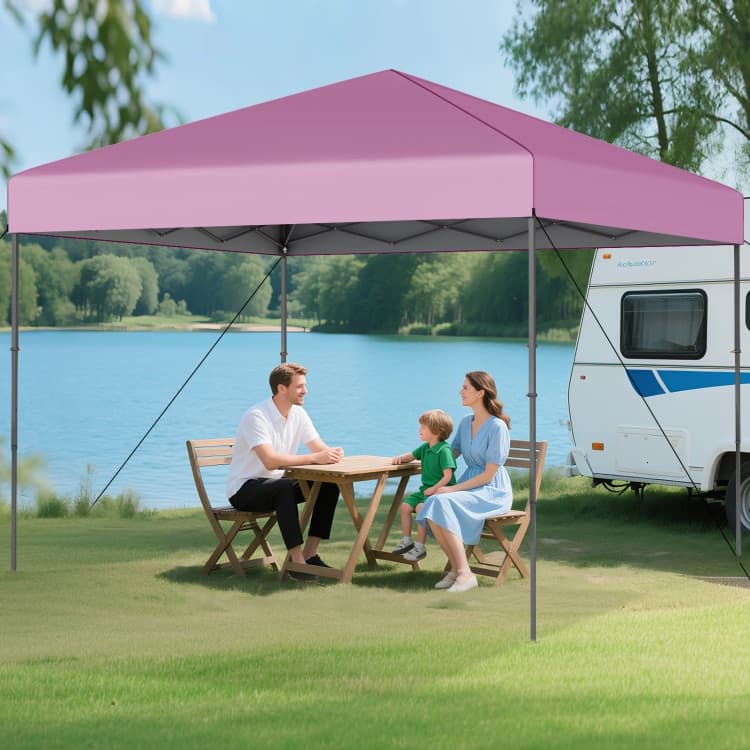 Oxford Fabric Metal Pop Up Canopy Tent with Bag and Adjustable Height