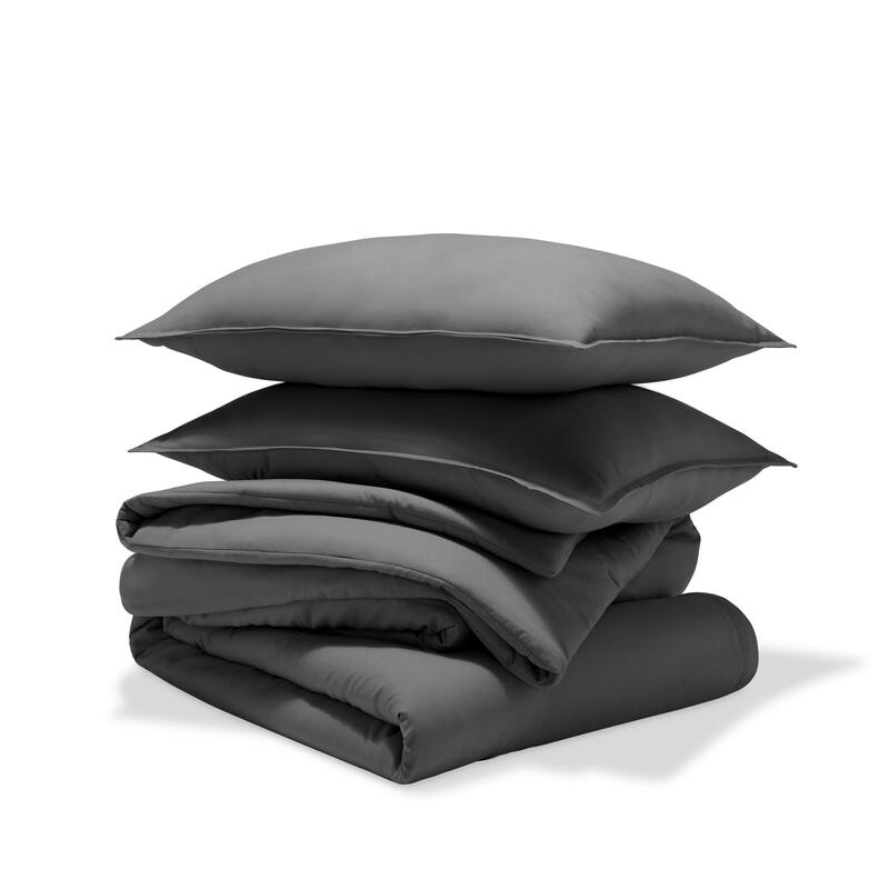 Bare Home Down Alternative Track Stitch Comforter Set