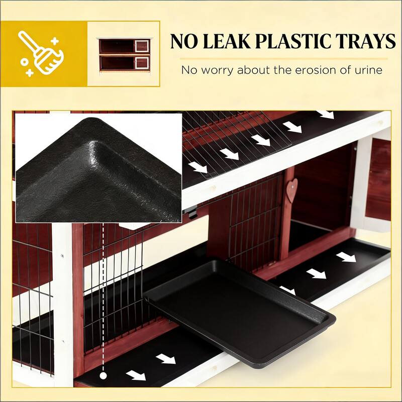 Small Animal Hutch Cage,Pet House,Elevated Rabbit Hutch