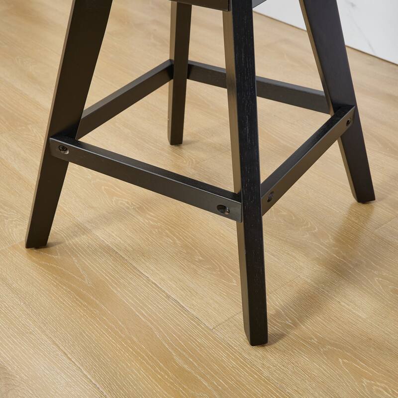 Swivel Bar Stools Set of 2, Velvet Counter Height Barstools with Wooden Legs, Kitchen Island Chairs with Button Backrest