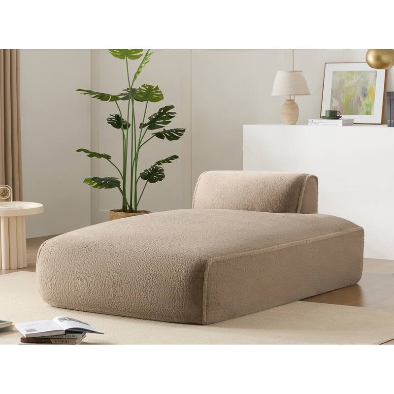 72" Oversized Modular Sofa Bed, Left-handed, Khaki, No Assembly, Elderly/Baby-Friendly