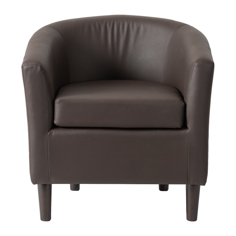 Harper Faux Leather Barrel Chair