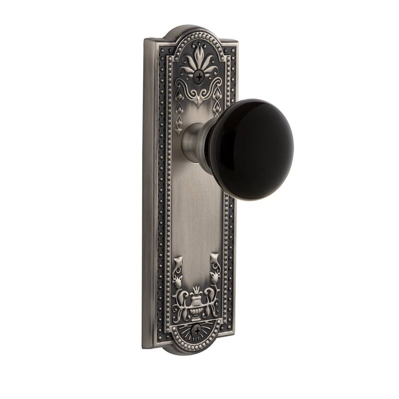 Grandeur Parthenon Solid Brass Rose Single Dummy Door Knob with - Antique Pewter