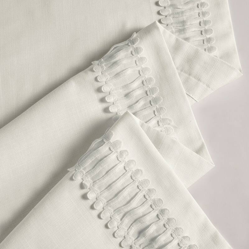Exclusive Fabrics Bordered Textured Cotton Curtains For Bedroom & Living Room Curtains - Single Panel Drapes