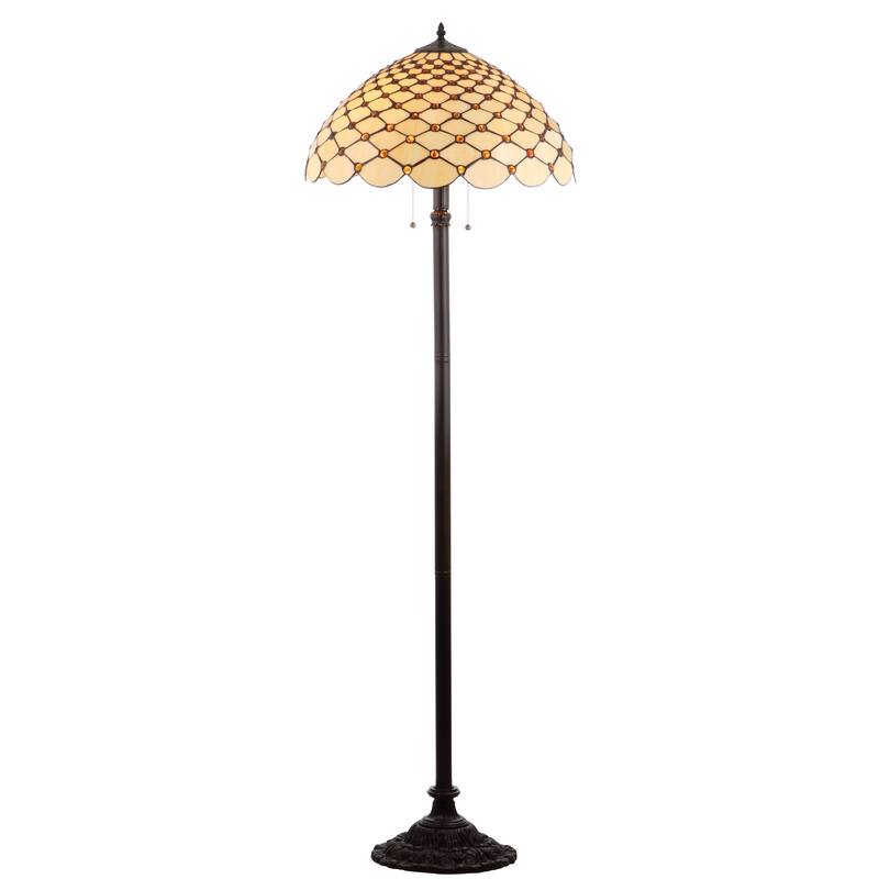 Dragonfly Tiffany-Style 62" LED Floor Lamp, Bronze by JONATHAN Y - 62" H x 20" W x 20" D