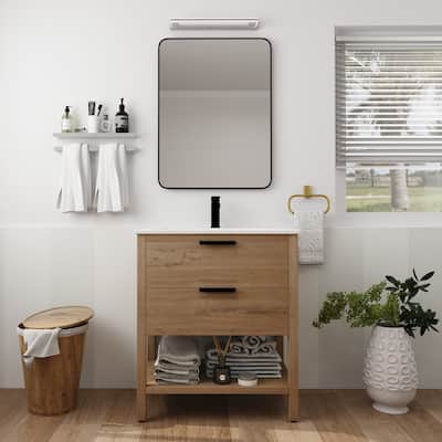 30" Bathroom Vanity with Resin Sink