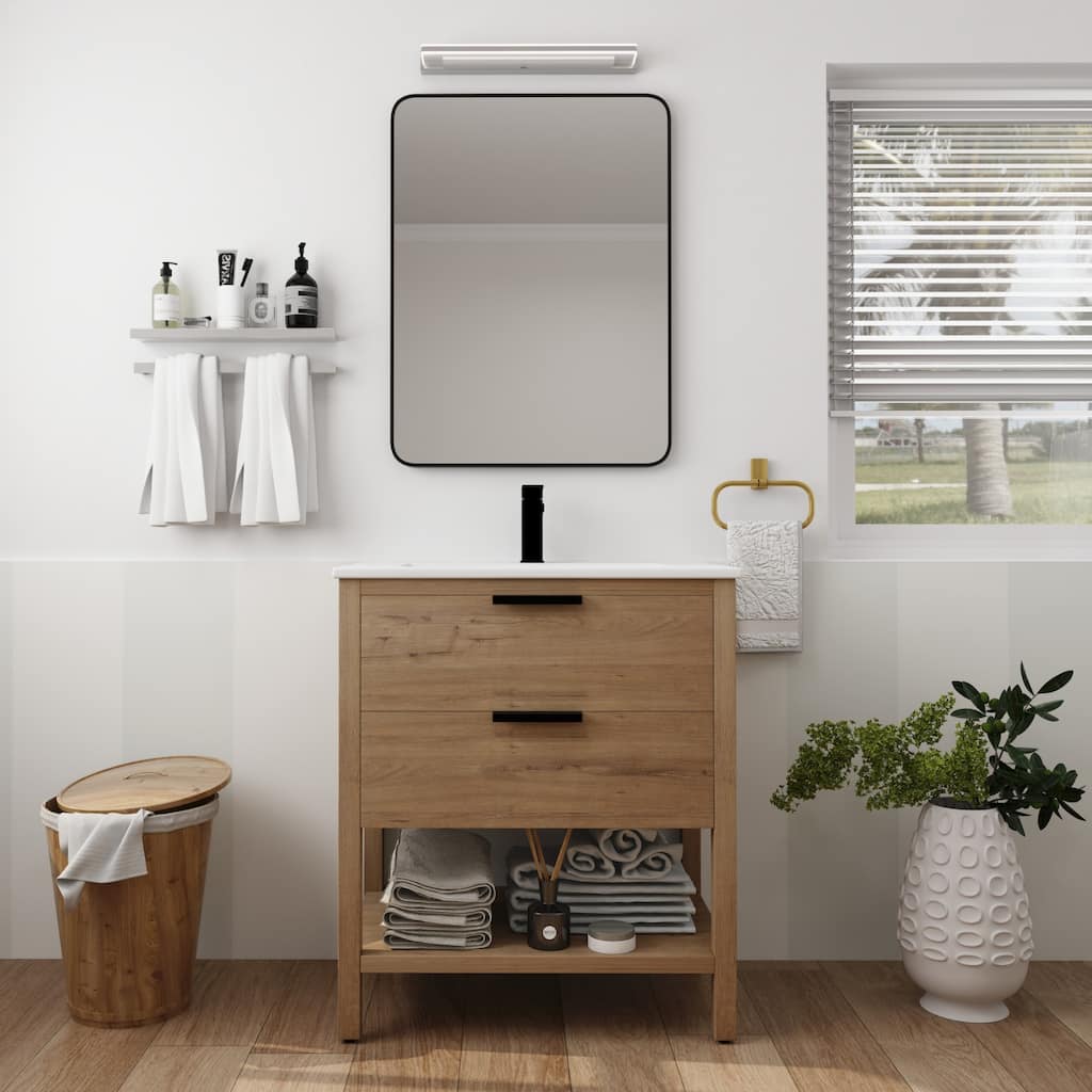 30" Bathroom Vanity with Resin Sink