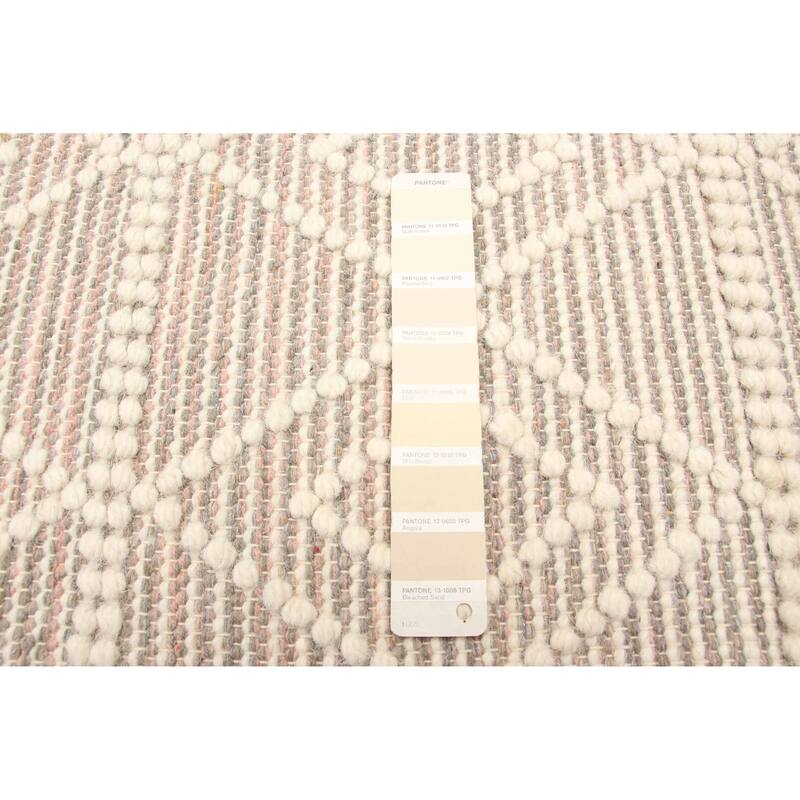 ECARPETGALLERY Braid weave Sienna Cream Wool Rug - 6'0 x 9'3