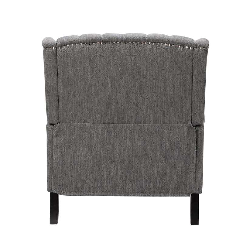 Apaloosa Oversized Tufted Wingback Fabric Push Back Recliner by Christopher Knight Home