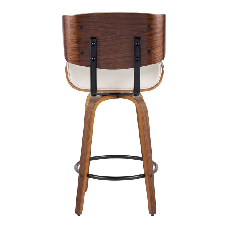 Carson Carrington Leksand 26" Fixed-Height Counter Stool with Bent Wood Legs (Set of 2)