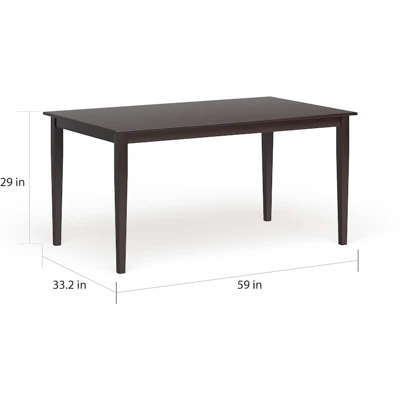 Porch & Den Kilbourn Large Wood Dining Table - Black