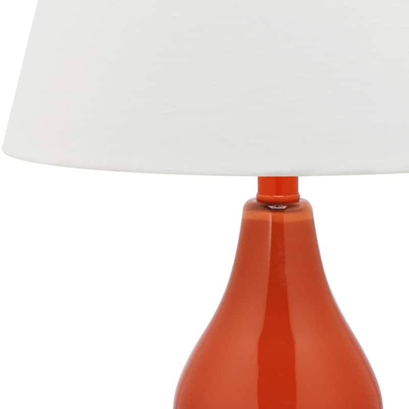 SAFAVIEH Lighting Demetria 27-inch Double Gourd White Table Lamp (Set of 2) - 14"x14"x26" - 14Wx14Dx26H