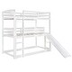 preview thumbnail 12 of 13, Adjustable Solid Pine Triple Bunk Bed with Ladder and Slide