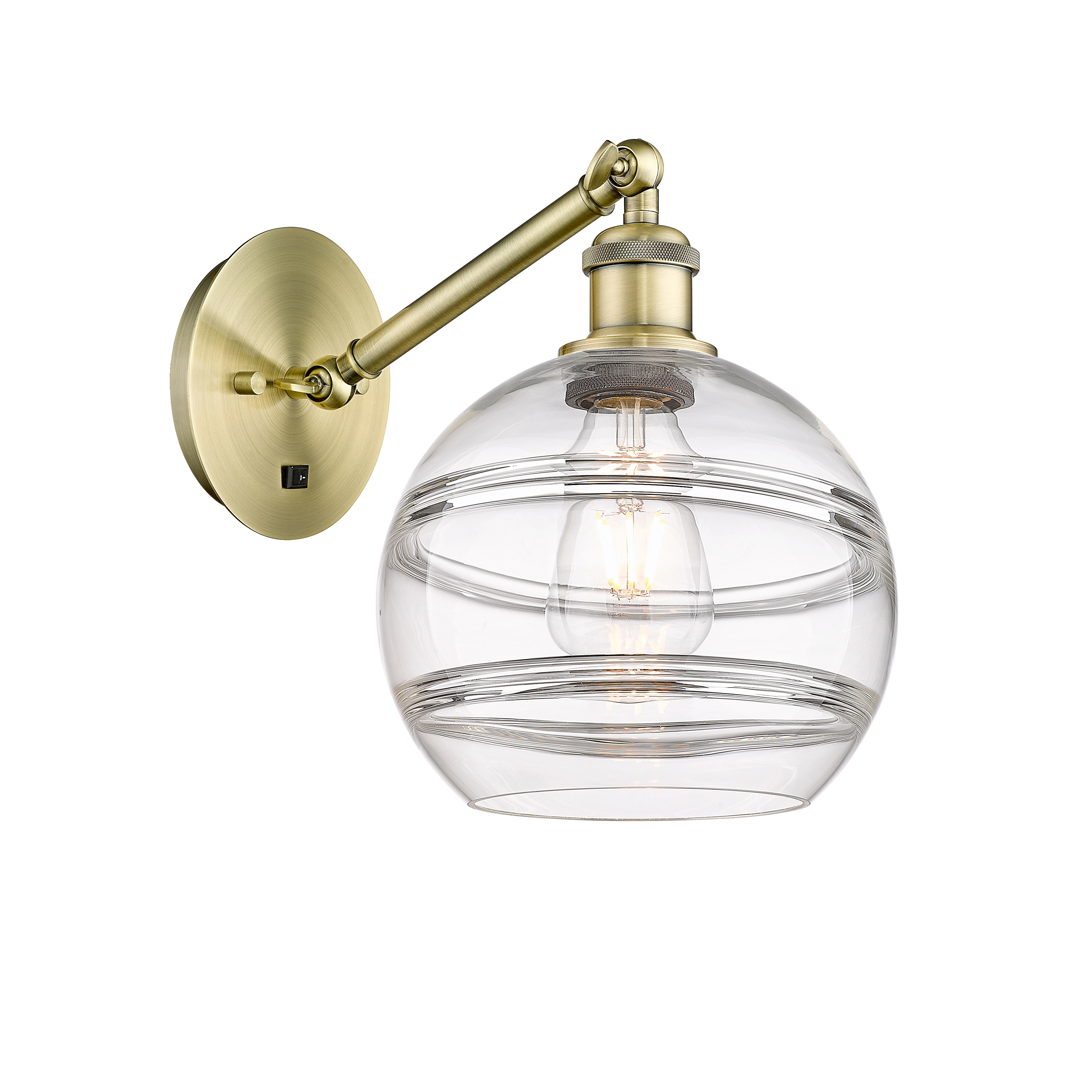 Innovations Lighting Ballston - Rochester - 1 Light 8" Sconce - Arm Adjusts Up and Down