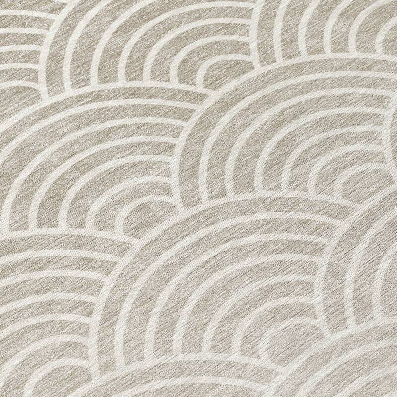 Machine Washable Indoor/ Outdoor Contemporary Poppy Chantille Rug