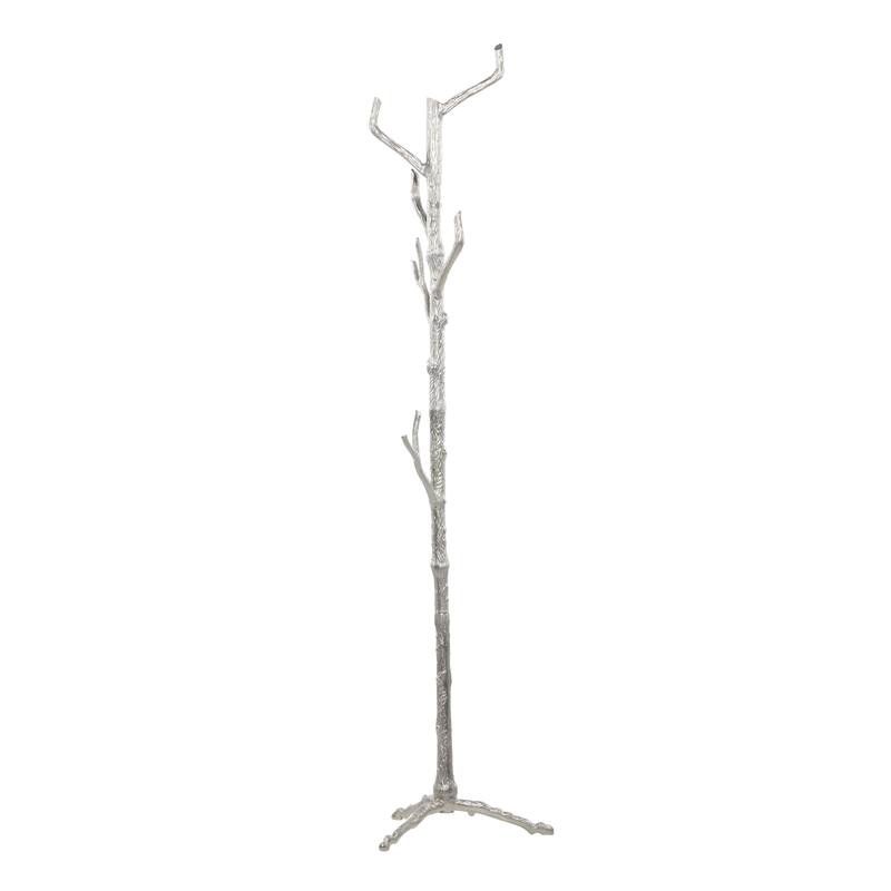 Aluminum Metal Coat Rack - Silver - Roche River Decor