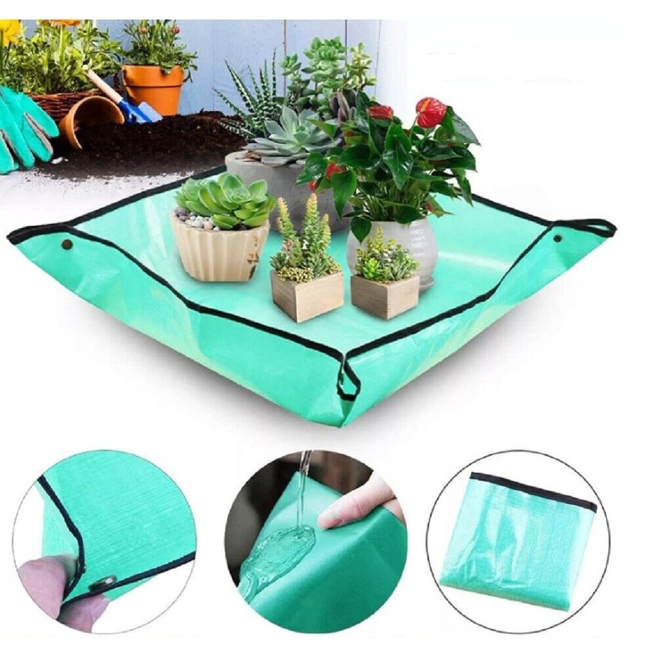 Foldable 39" Plant Repotting Mat - Dirty Catcher Garden Transplanting