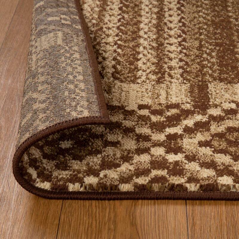Superior Modern Block Patchwork Power-Loomed Indoor Area Rug