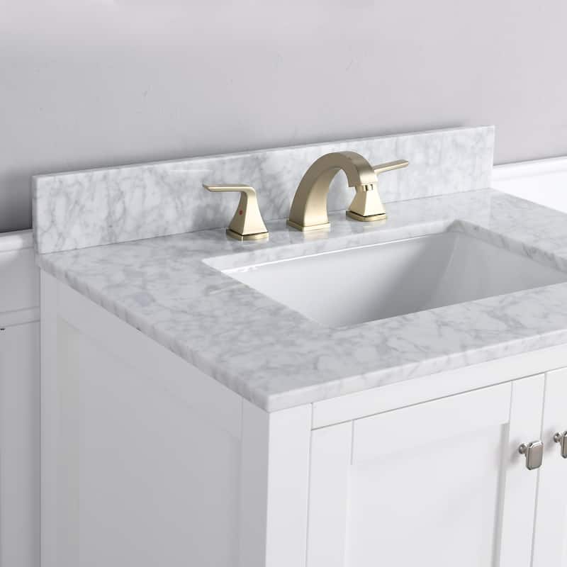 PROOX Carrara Marble Stone Vanity Top Backsplash Sidesplash in White