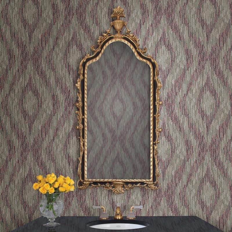 A-Street Prints Ethereal Purple Ogee Wallpaper