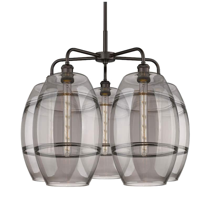 Innovations Lighting 516-5CR-24-28 Vaz Chandelier Vaz 5 Light 28" Wide - Oil Rubbed Bronze / Smoked