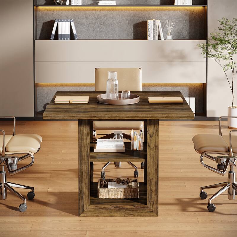 31.5-inch Square Conference Table for 4 People