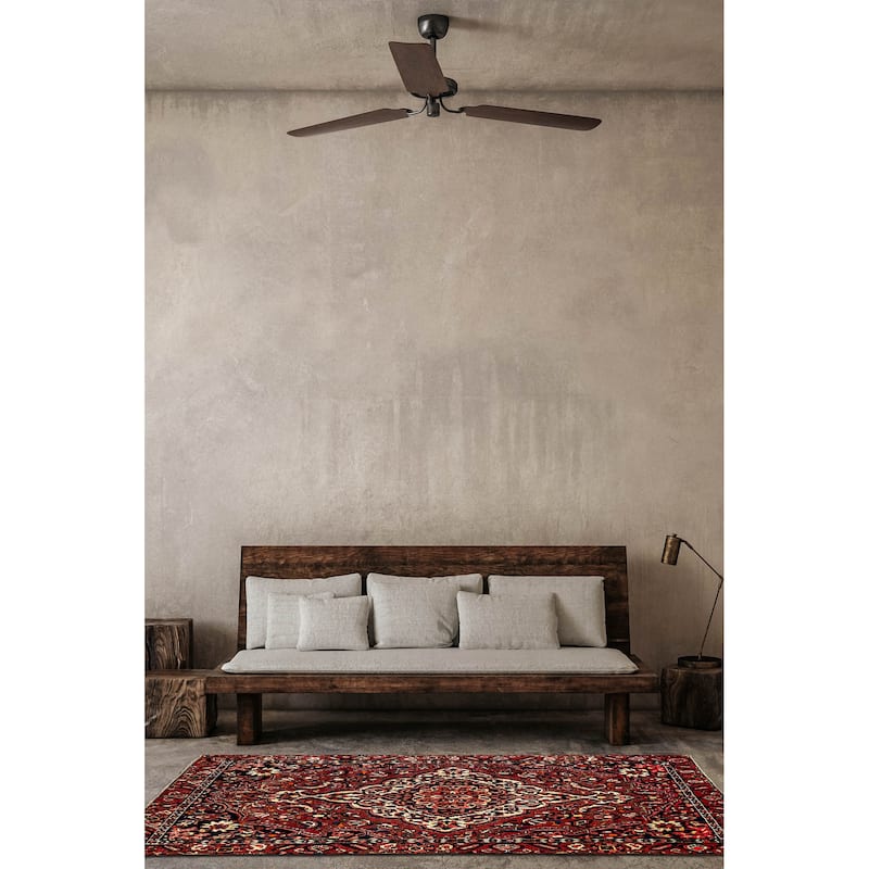 ECARPETGALLERY Hand-knotted Kayseri Vintage Red Wool Rug - 6'5 x 9'6